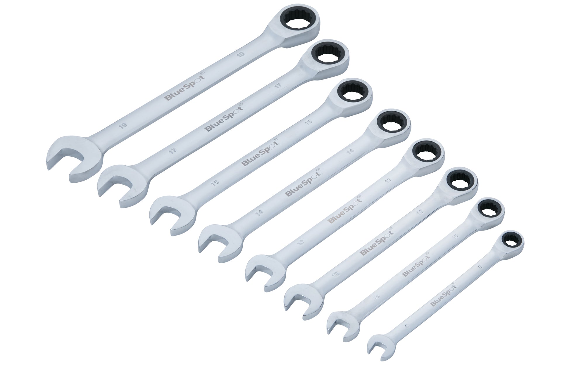 BlueSpot 8 PCE Metric Ratchet Spanner Set (8-19mm) 04310