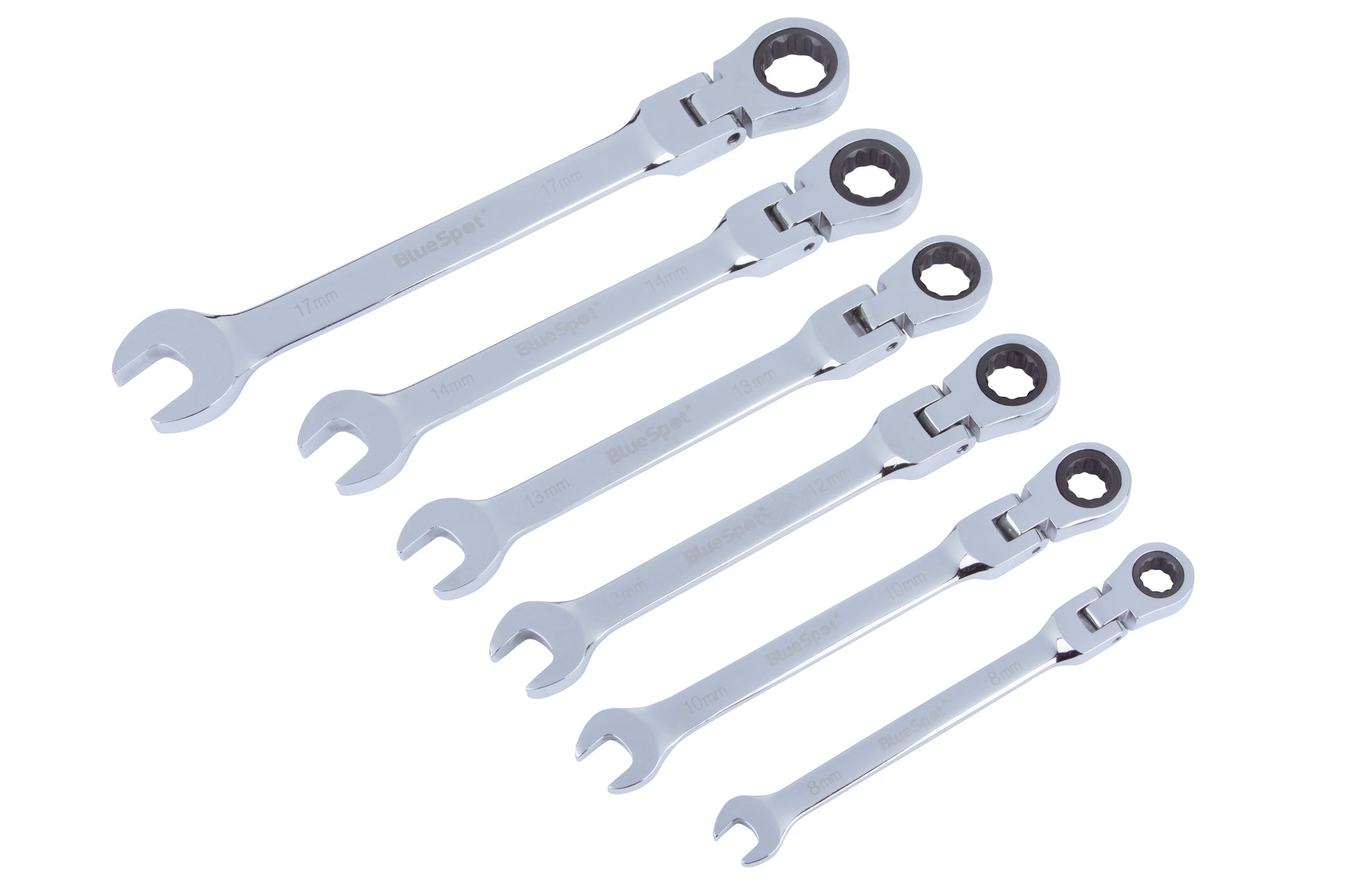 BlueSpot 6 PCE Flexible Ratchet Spanner Set (8-17mm) 04312