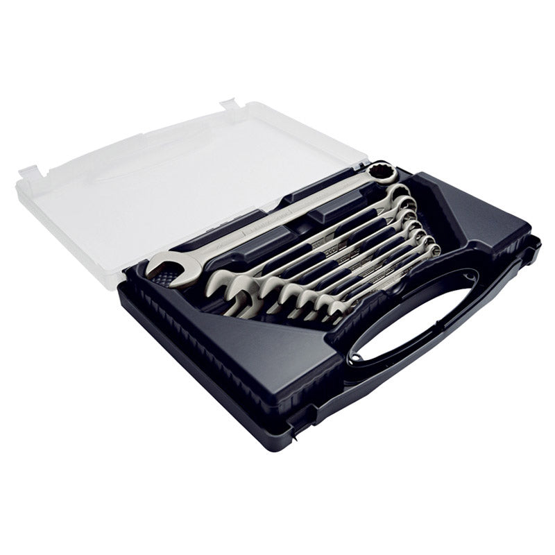 Draper Long Metric Stainless Steel Combination Spanner Set (8 Piece) DRA-44019