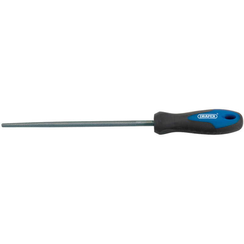 Draper Soft Grip Engineer's Round File and Handle, 200mm DRA-44955