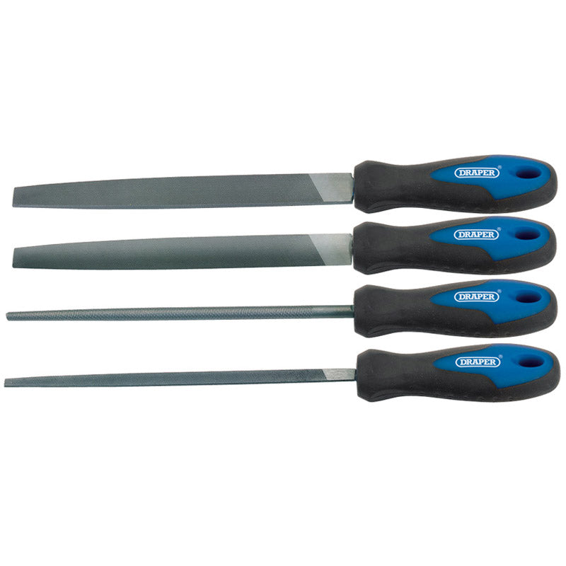 Draper Soft Grip Engineer's File Set, 200mm (4 Piece) DRA-44962
