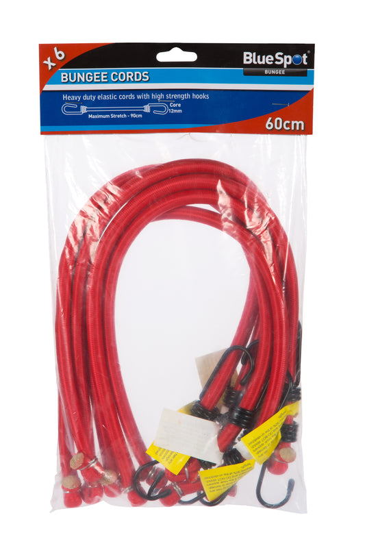 BlueSpot 6 PCE 60cm Bungee Cord Set 45459