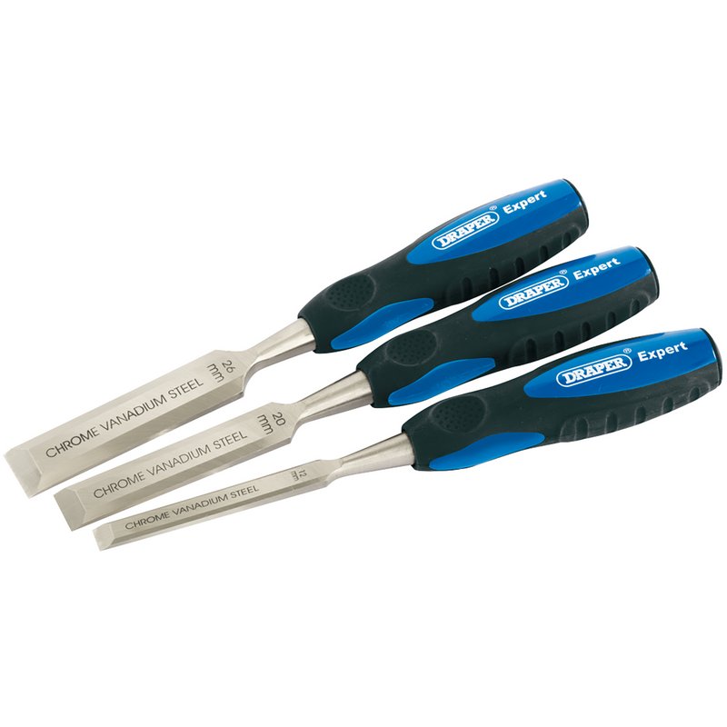 Draper Chisels with Bevel Edges, 150mm (3 Piece) DRA-45865