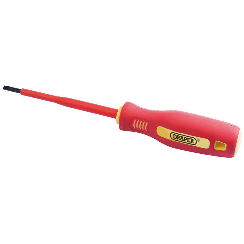 Draper Fully Insulated Plain Slot Screwdriver, 4 x 100mm (Sold Loose) DRA-46523