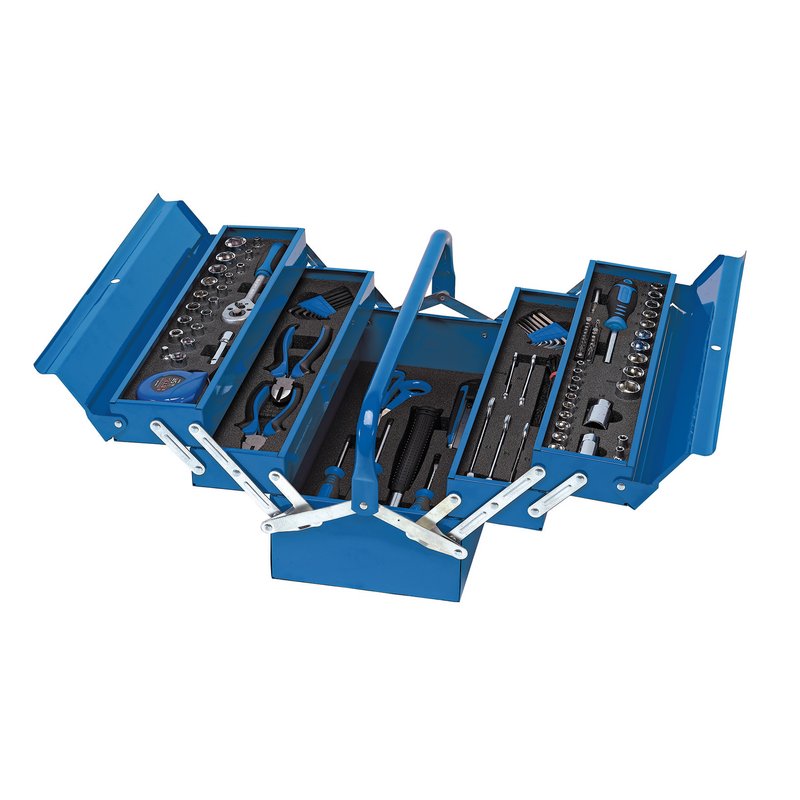 Draper Tool Kit in Steel Cantilever Toolbox (126 Piece) DRA-48091