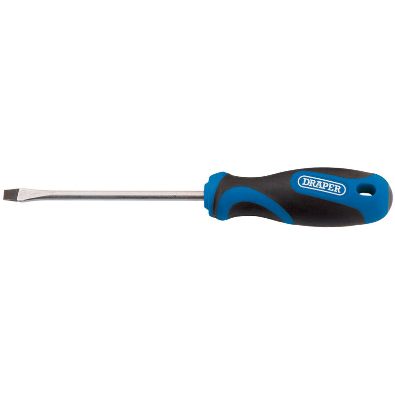 Draper Soft Grip Plain Slot Screwdriver, 5.0 x 100mm DRA-48922