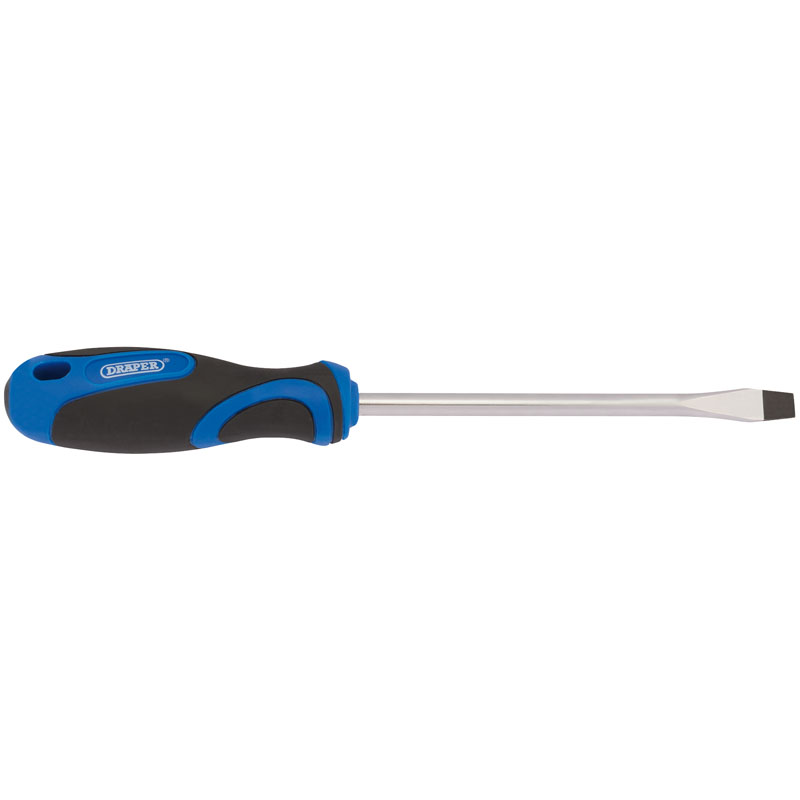 Draper Soft Grip Plain Slot Screwdriver, 8.0 x 150mm DRA-48924