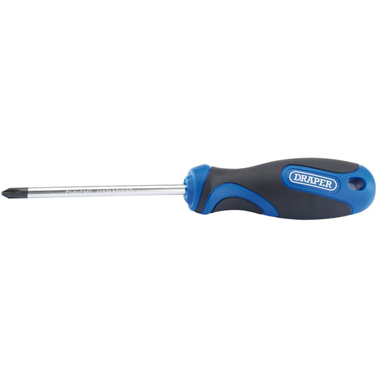 Draper Soft Grip Cross Slot Screwdriver, No.2 x 100mm DRA-48932