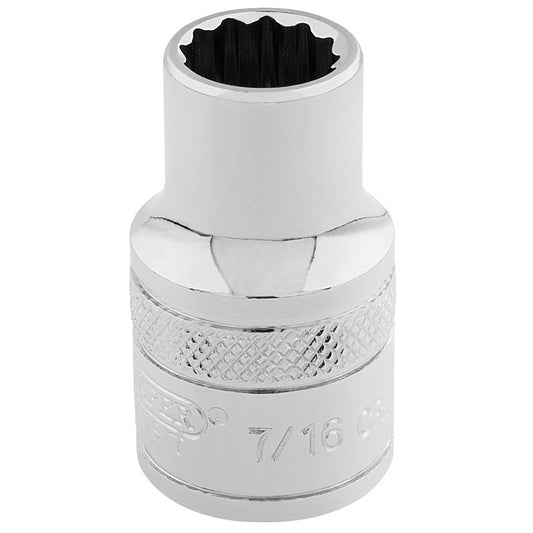 Draper HI-TORQ® ; 12 Point Socket, 3/8" Sq. Dr., 7/16" DRA-49018