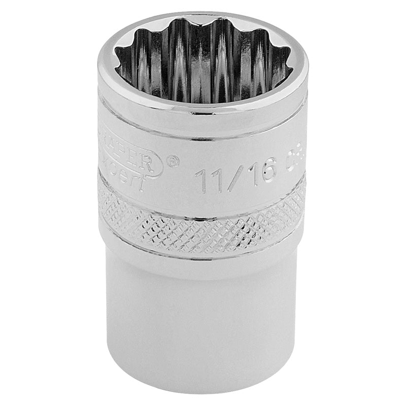 Draper HI-TORQ® ; 12 Point Socket, 3/8" Sq. Dr., 11/16" DRA-49480