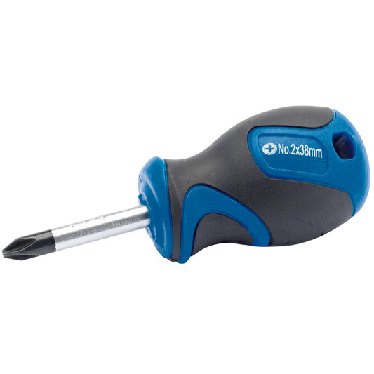 Draper Soft Grip Cross Slot Screwdriver, No.2 x 38mm DRA-50181