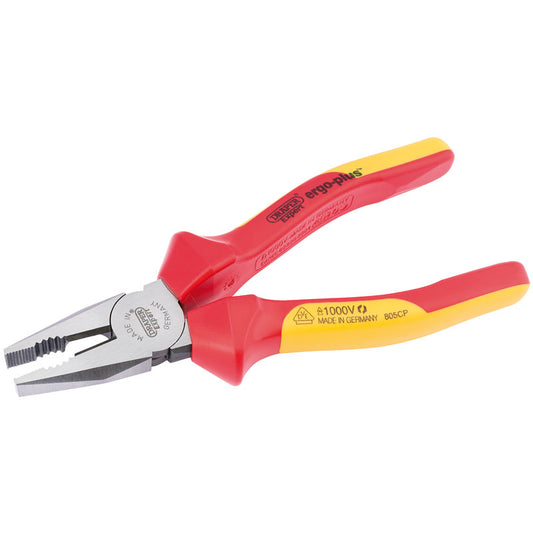 Draper Ergo Plus® ; Fully Insulated VDE Combination Pliers, 180mm DRA-50241