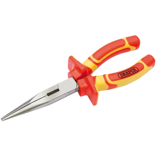 Draper VDE Approved Fully Insulated Long Nose Pliers, 180mm DRA-50833