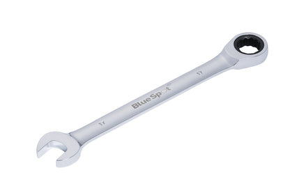 BlueSpot 17mm Chrome Vanadium Ratchet Spanner Fixed Head 05112