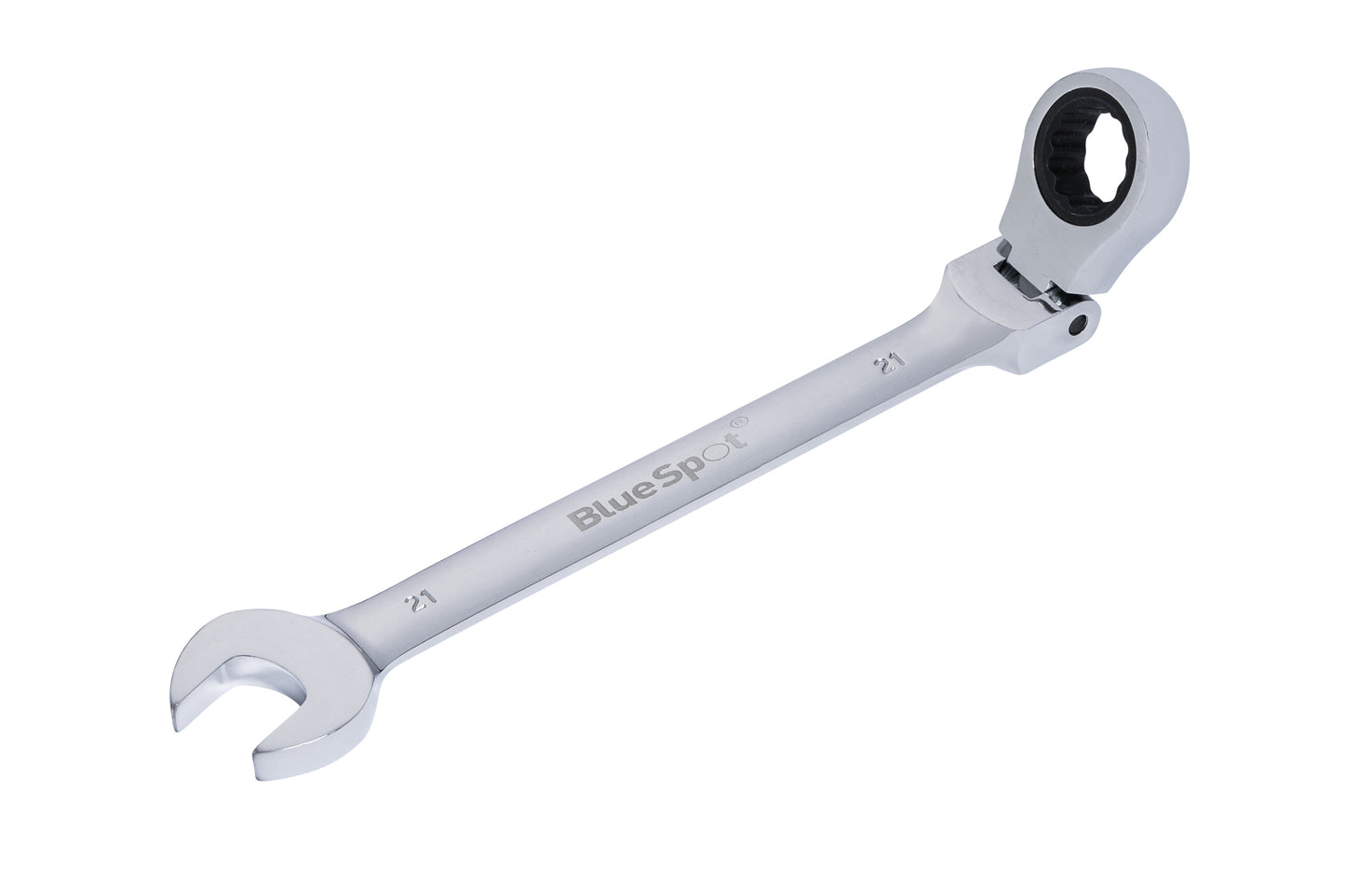 BlueSpot 21mm Chrome Vanadium Ratchet Spanner Flexible Head (180°) 05117