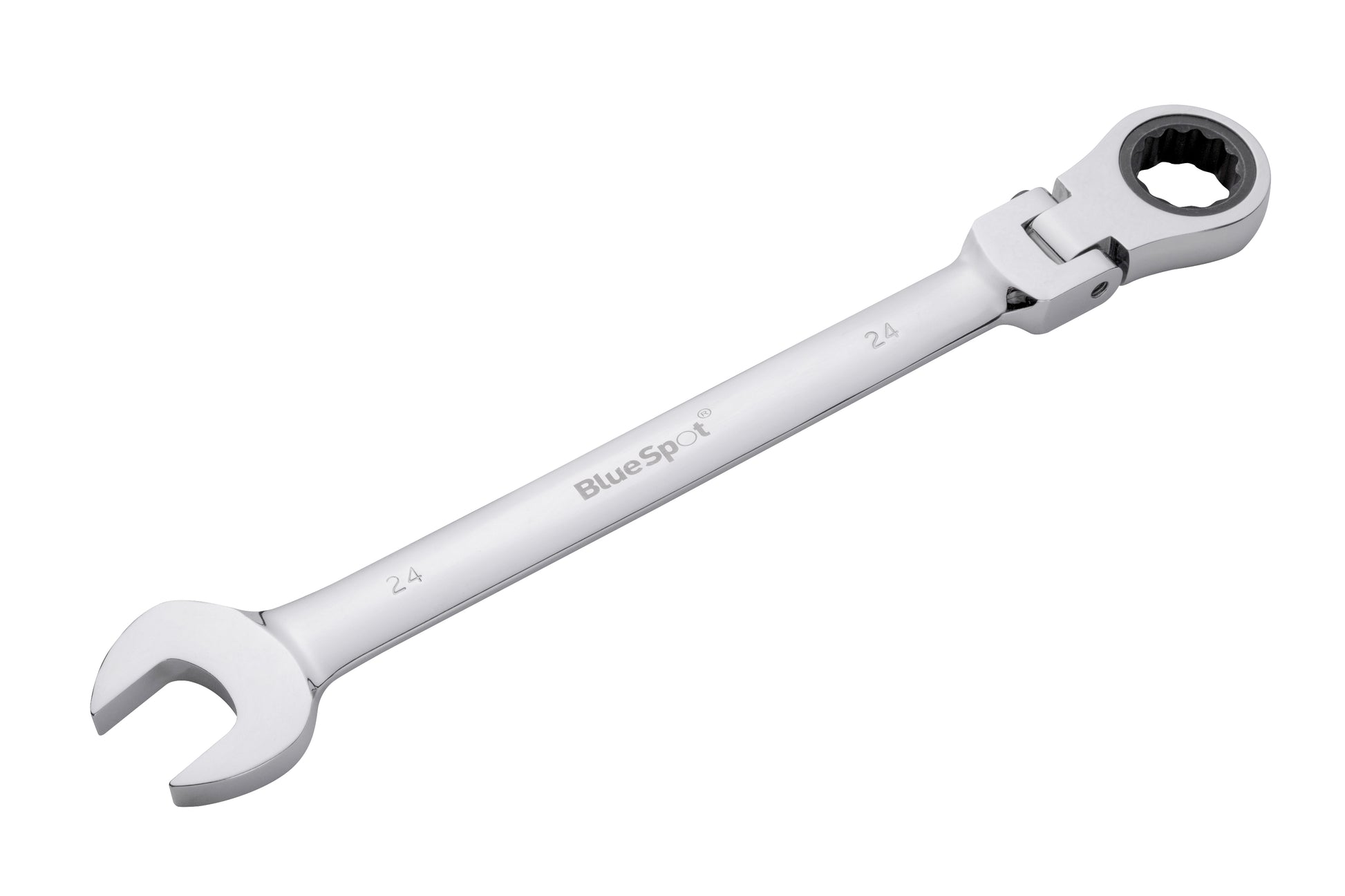 BlueSpot 24mm Chrome Vanadium Ratchet Spanner Flexible Head (180°) 05121