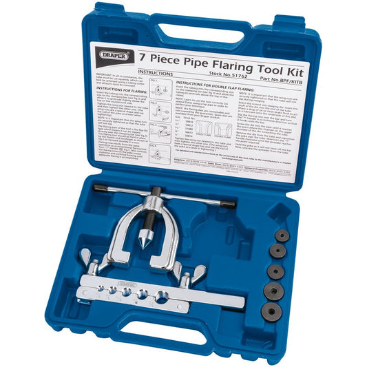 Draper Brake Pipe Flaring Kit (7 Piece) DRA-51762