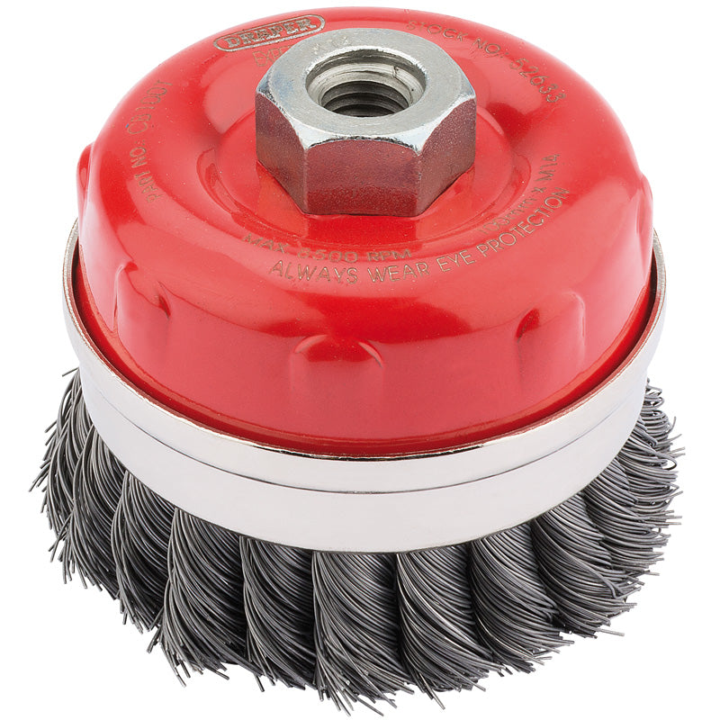 Draper Expert Twist Knot Wire Cup Brush, 100mm, M14 DRA-52633