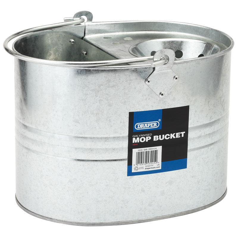 Draper Galvanised Mop Bucket, 9L DRA-53245