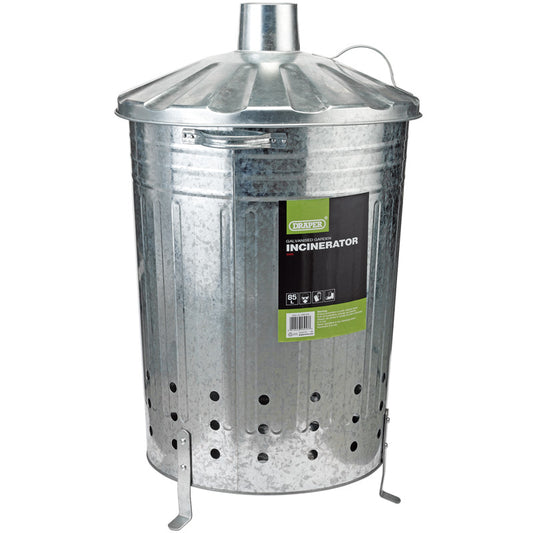 Draper Galvanised Garden Incinerator, 85L DRA-53253