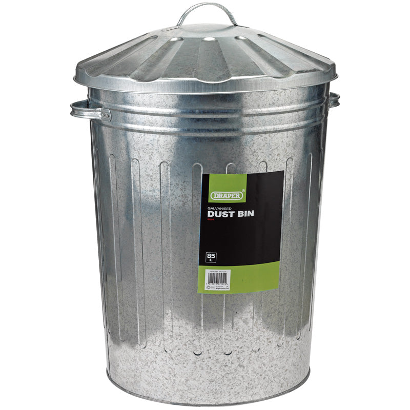 Draper Galvanised Dust Bin, 85L DRA-53254
