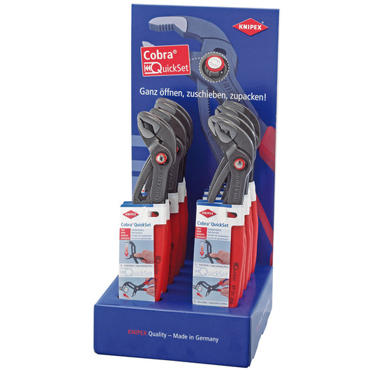 Knipex Cobra® ; 00 19 19 V25 Countertop Display of Waterpump Pliers, 10 x 250mm DRA-54045