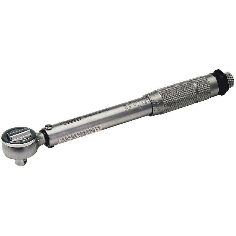 Draper Ratchet Torque Wrench, 3/8" Sq. Dr., 10 - 80Nm/88.5 - 708In - lb (Sold Loose) DRA-54627