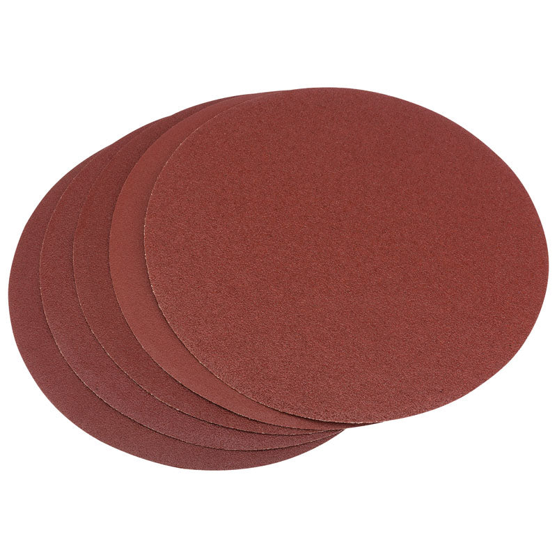 Draper Assorted Self-Adhesive Aluminium Oxide Sanding Discs, 200mm (Pack of 5) DRA-54665