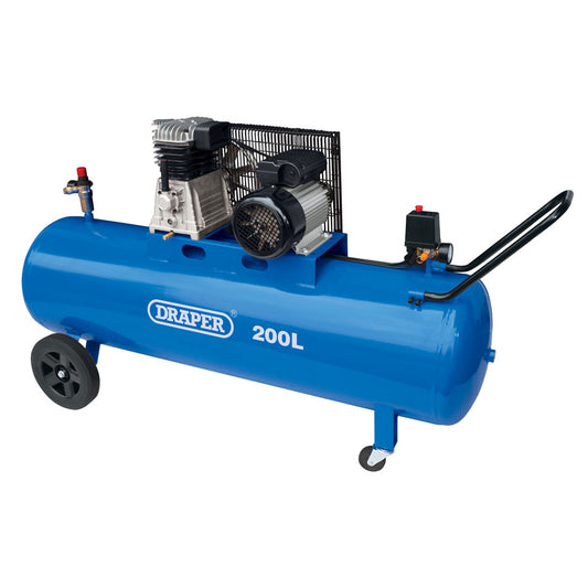 Draper Belt-Driven Air Compressor, 200L, 2.2kW DRA-55315