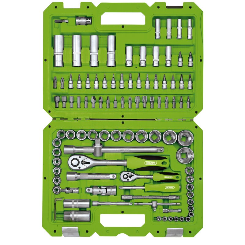 Draper Metric Tool Kit, 1/4" and 1/2" Sq. Dr. (100 Piece) DRA-55318