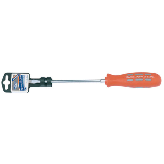 Draper Plain Slot Flared Tip Mechanic's Screwdriver, 6 x 150mm DRA-55487