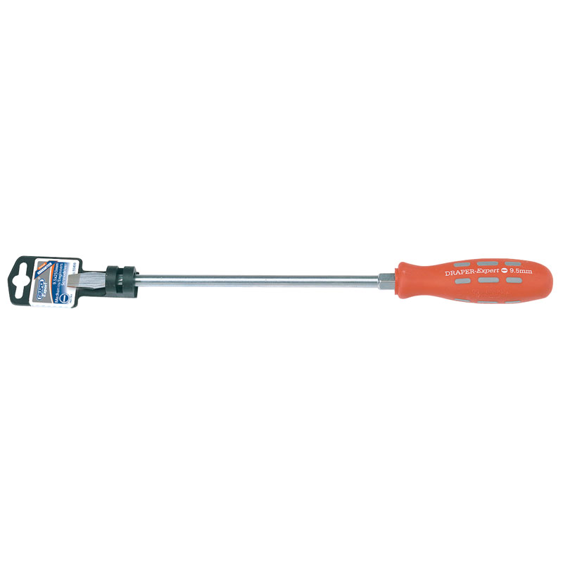 Draper Plain Slot Flared Tip Long Pattern Mechanic's Screwdriver, 9.5 x 250mm DRA-55490