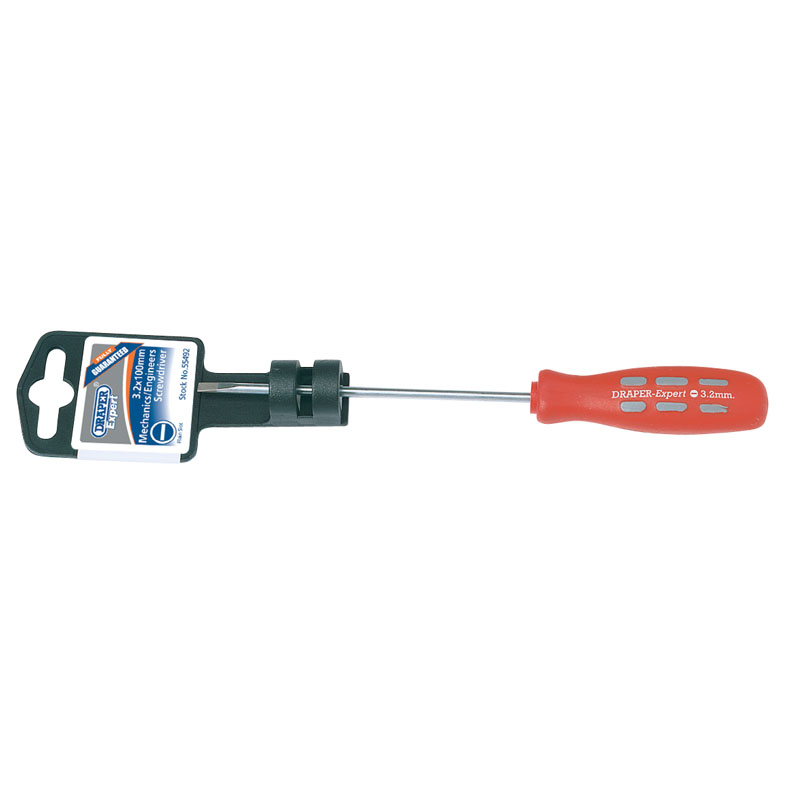 Draper Plain Slot Parallel Tip Mechanic's Screwdriver, 3.2 x 100mm DRA-55492