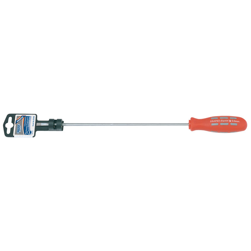 Draper Plain Slot Parallel Tip Long Pattern Mechanic's Screwdriver, 5 x 250mm DRA-55498