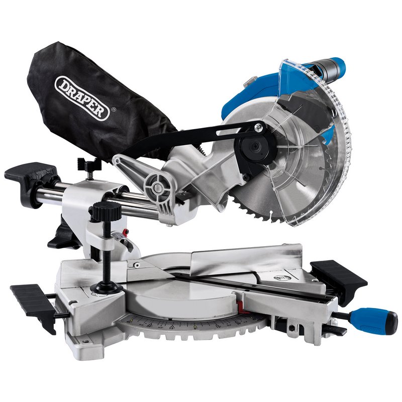 Draper D20 20V Brushless Sliding Compound Mitre Saw, 185mm (Sold Bare) DRA-55588