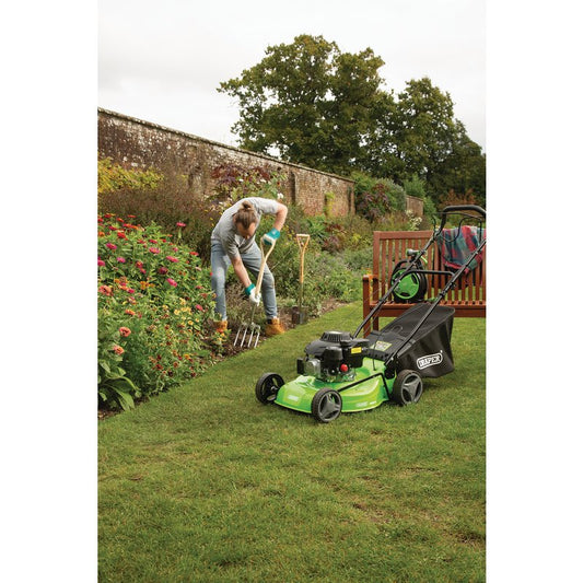 Draper Composite Deck Petrol Lawn Mower, 390mm, 132cc/3.3HP DRA-58567