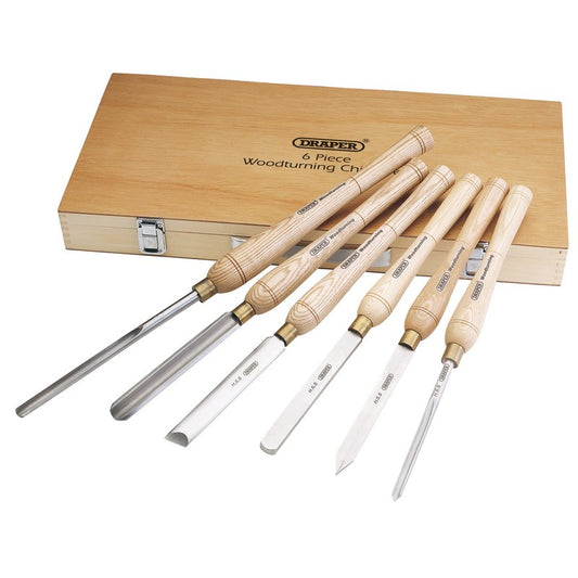 Draper HSS Woodturning Chisel Set (6 Piece) DRA-58697