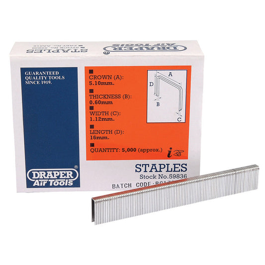 Draper Staple, 16mm (5000) DRA-59836