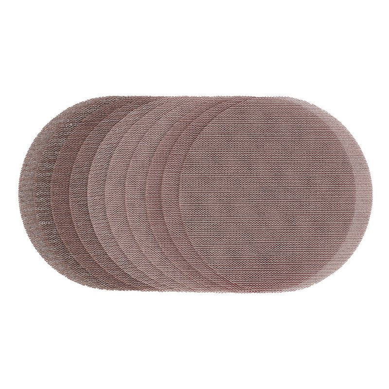 Draper Mesh Sanding Discs, 150mm, Assorted Grit - 80G, 120G, 180G, 240G (Pack of 10) DRA-62989