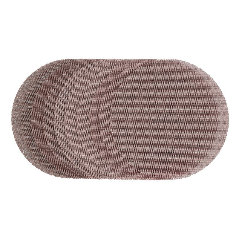 Draper Mesh Sanding Discs, 150mm, Assorted Grit - 80G, 120G, 180G, 240G (Pack of 10) DRA-62989