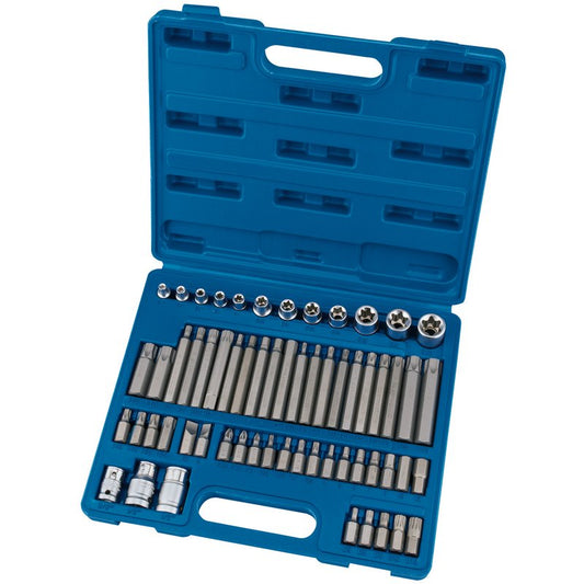 Draper Mechanic's Bit Set Comprising of Draper TX-STAR® ; and Hexagon Bits (61 Piece) DRA-63376
