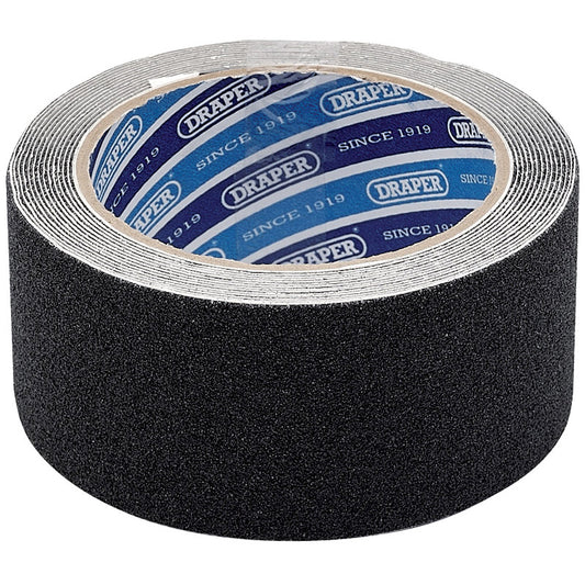 Draper Heavy Duty Safety Grip Tape Roll, 3.7m x 50mm, Black DRA-63384