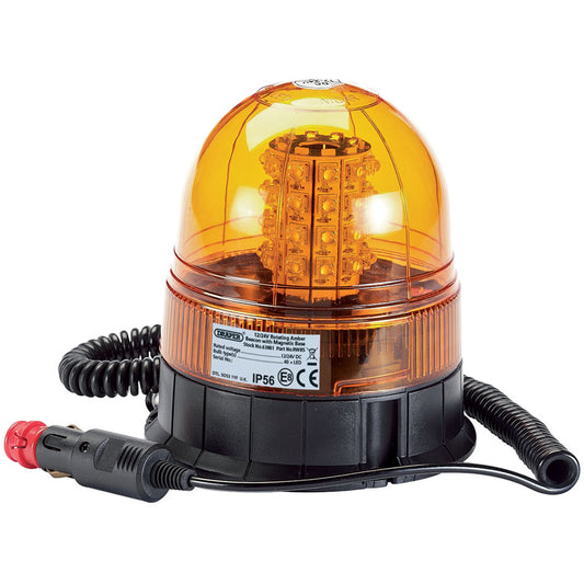 Draper 12/24V LED Magnetic Base Beacon, 400 Lumens DRA-63881