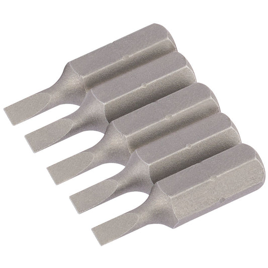 Draper Plain Slot Insert Bit, 3mm, 1/4" Hex, 25mm Long (Pack of 5) DRA-63999