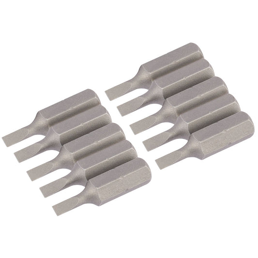 Draper Plain Slot Insert Bit, 3mm, 1/4" Hex, 25mm Long (Pack of 10) DRA-64024