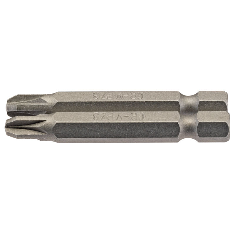 Draper PZ Type Insert Bit, 1/4" Hex, 50mm Long, No.3 (Pack of 2) DRA-64229
