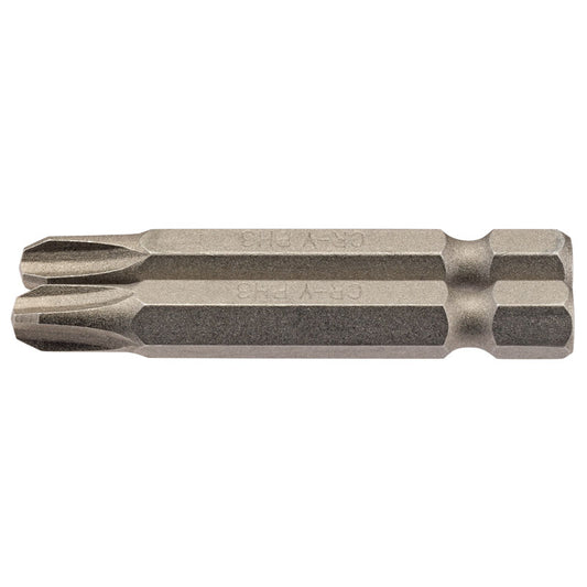 Draper Cross Slot Insert Bit, 1/4" Hex, 50mm Long, No.3 (Pack of 2) DRA-64241