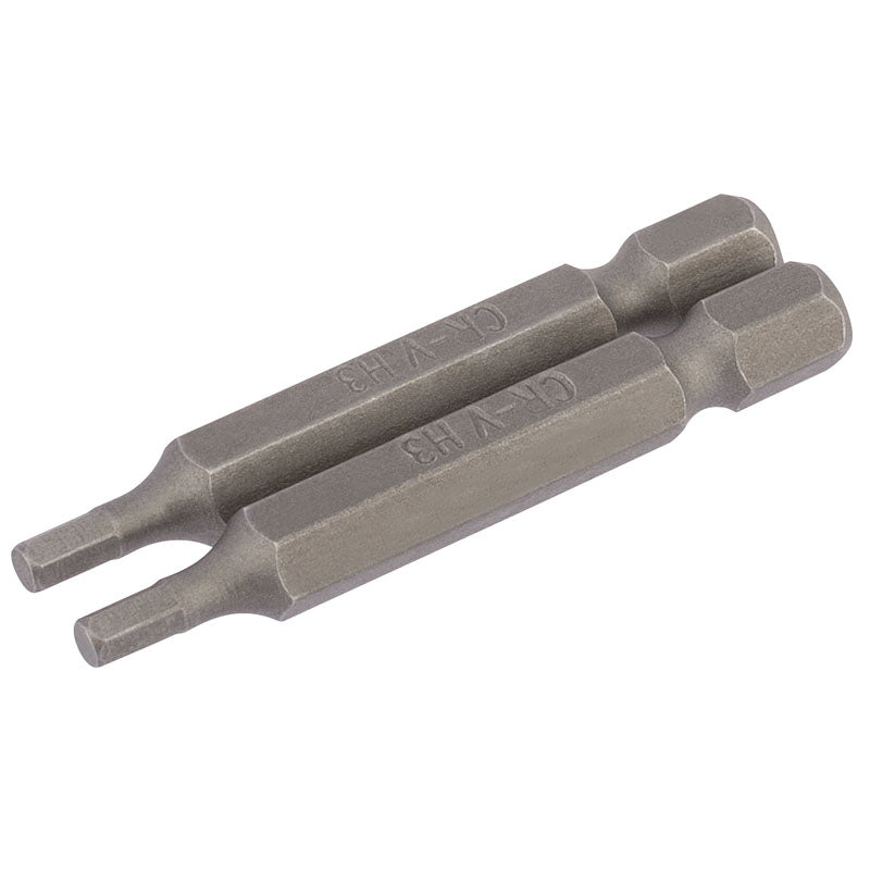 Draper Hexagonal Insert Bit, 5mm, 1/4" Hex, 25mm Long (Pack of 2) DRA-63990