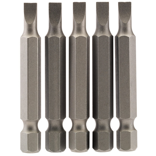 Draper Plain Slot Insert Bit, 4.5mm, 1/4" Hex, 50mm Long (Pack of 5) DRA-64270