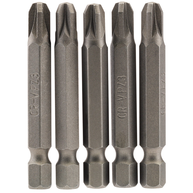 Draper PZ Type Insert Bit, 1/4" Hex, 50mm Long, No.3 (Pack of 5) DRA-64286